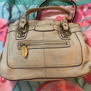 Vintage authentic leather coach handbag